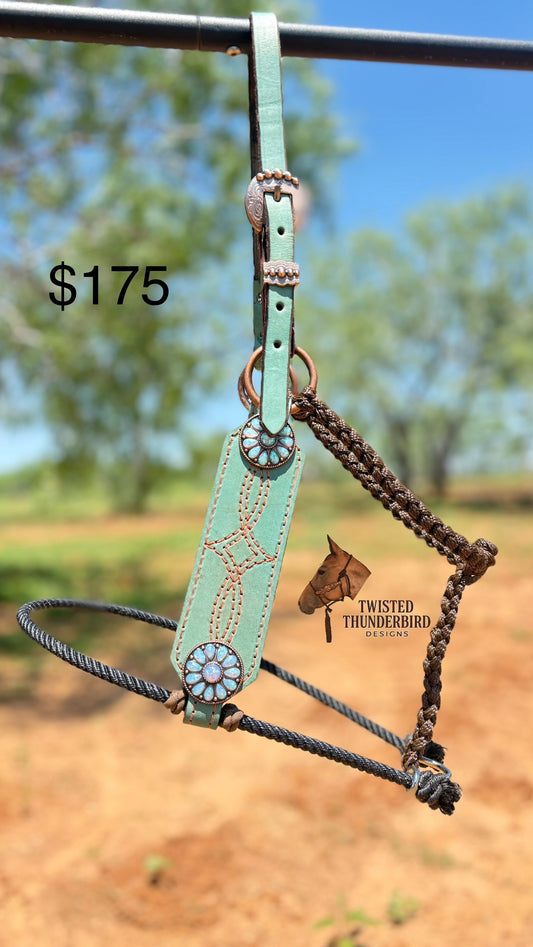 Rustic Turquoise and Orange halter